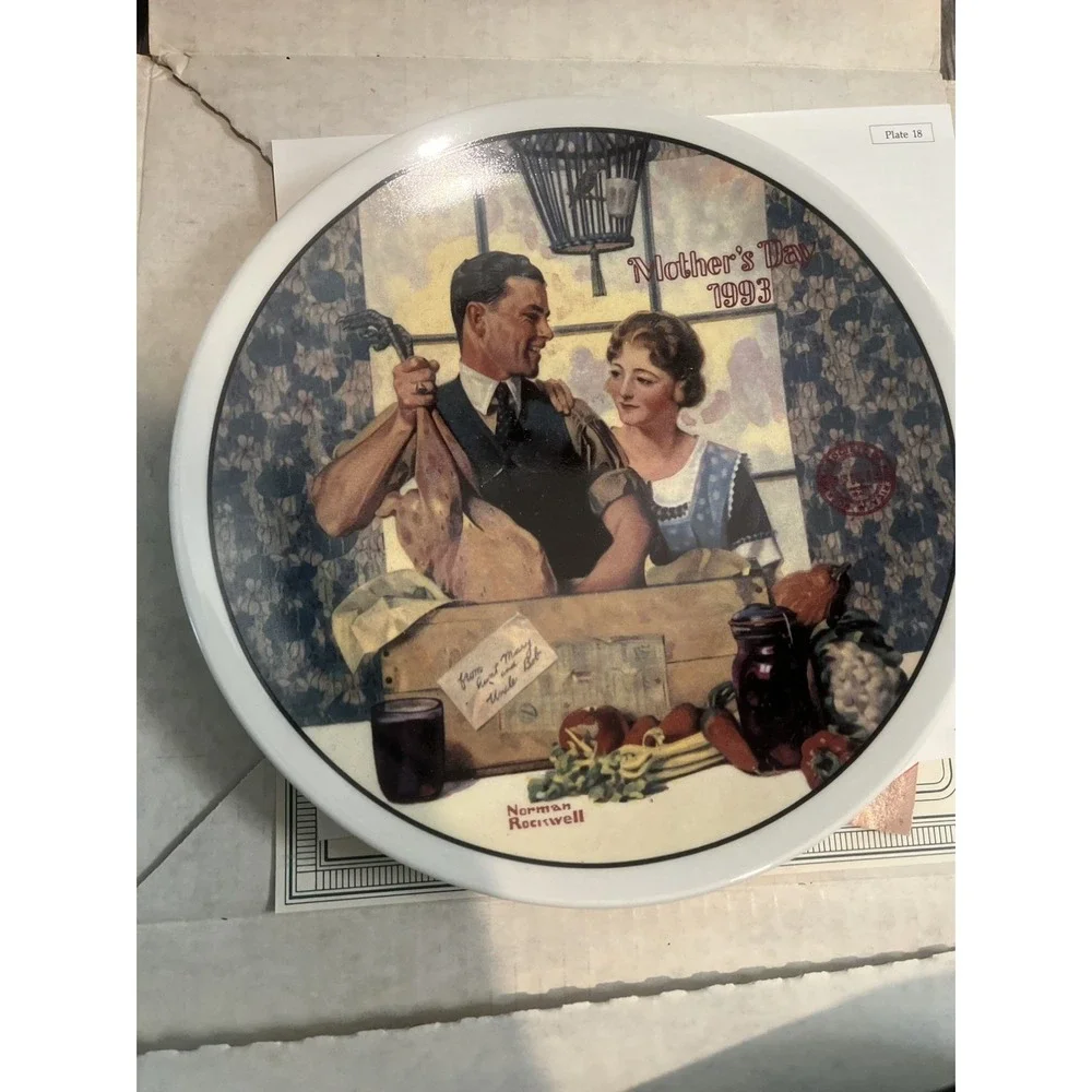 1993 knowles Norman Rockwell MOTHER's DAY 1993 